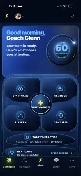 Nitro coach mobile dashboard